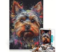 Puzzle 1000 pièces pour Adultes Motif Peinture du Yorkshire Jeu éducatif Course de Vitesse Manuelle Cadeau d'anniversaire Cadeau de Voyage 50x75cm