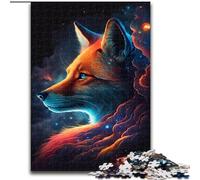 Puzzle 1000 pièces pour Adultes, Motif Renard coloré en Bois, idéal pour s'amuser en Famille, se détendre et Faire des Cadeaux de Noël. 50x75cm, idéal pour Les Adolescents
