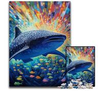 Puzzle 1000 pièces pour Adultes, Motif Requin-Baleine coloré, décoration d'intérieur à Faire soi-même, Jeu de réflexion, 50x75cm / 19,68x29,52 Pouces