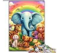 Puzzle 1000 pièces pour Adultes, Motif Requin Mignon, Puzzle en Carton, Interaction familiale et Cadeau Amusant, Design Abstrait Dynamique (Taille 26x38cm)