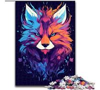 Puzzle 1000 pièces pour Adultes, Motif Robot Renard coloré en Bois, idéal pour Noël et Le Nouvel an, Cadeau de Vacances 50x75cm, Jeu interactif en Famille