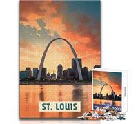 Puzzle 1000 pièces pour Adultes, Motif Saint-Louis, Jeu au Design élégant, décoration idéale, Jouet Anti-Stress, Dimensions : 38x26cm