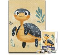 Puzzle 1000 pièces pour Adultes, Motif Tortue Mignonne, Jeu éducatif, pour Un Anniversaire, Dimensions:50x75cm.