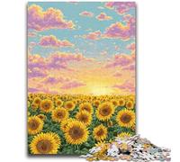 Puzzle 1000 pièces pour Adultes, Motif Tournesol Fantastique, Jeux éducatifs, décoration d'intérieur, Jeu éducatif pour Anniversaire, Noël, 26x38cm