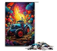 Puzzle 1000 pièces pour Adultes Motif Tracteur de Ferme psychédélique coloré Amusant en Famille Jeu Familial Anti-Stress Difficile 1000 pièces (75 x 50 cm)