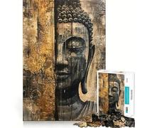 Puzzle 1000 pièces pour Adultes,Motif Visage de Bouddha,découpe Nette,Jeu de Concentration,Cadeau,Jeu pour Passer Le Temps,scène de Noël (38x26cm)