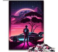 Puzzle 1000 pièces pour Adultes, Motif Voiture néon coloré, en Carton, activités Amusantes à la Maison, Cadeau d'anniversaire, Cadeau de Voyage, 1000 pièces(26x38cm)