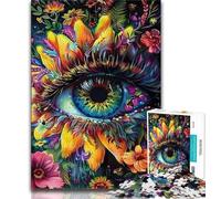Puzzle 1000 pièces pour Adultes, Motif Yeux de Fleurs, Jeu éducatif, Jouet, décoration d'intérieur Unique et Cadeaux (38x26cm)