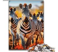Puzzle 1000 pièces pour Adultes, Motif zèbre Africain, Puzzle 1000 pièces pour Adultes, Interaction familiale et défi cérébral, défi d'activité familiale (Taille 38x26cm)