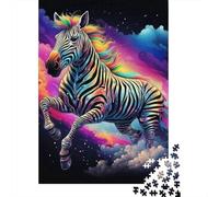 Puzzle 1000 pièces pour Adultes, Motif zèbre Artistique, en Papier, idéal pour Un Cadeau créatif. Dimensions : 38 x 26 cm.