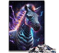Puzzle 1000 pièces pour Adultes, Motif zèbre éclair, Jeux d'activités familiales stimulants, Jouet à Faire soi-même pour décoration Murale, Cadeaux, 38x26cm
