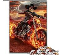 Puzzle 1000 pièces pour Adultes, Moto Flamme, Puzzle pour Adultes, 1000 pièces, Casse-tête Stimulant à Faire soi-même, Jeu Familial interactif (Taille 26x38cm)