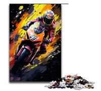 Puzzle 1000 pièces pour Adultes MotoGP par Splatters De Nombreux Nuages colorés dans Le Ciel Jouet éducatif intellectuel décompressant Idées Cadeaux 75 x 50 cm