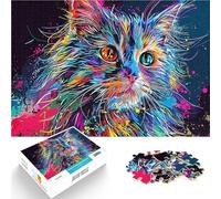 Puzzle 1000 pièces pour Adultes Moustaches en Technicolor Jeu Familial Anti-Stress Défi Difficile Super Cadeau 52x38cm