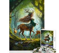 Puzzle 1000 pièces pour Adultes « Murmures dans la forêt Sauvage » Jeu éducatif de précision Jouet Anti-Stress Cadeau d'anniversaire (50x75cm)