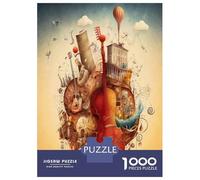 Puzzle 1000 Pièces pour Adultes Music Art Print Poster Puzzle Casse-tête Difficile, Idéal comme Cadeau pour Toute La Famille 70x50cm/1000pcs