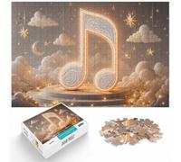Puzzle 1000 pièces pour Adultes, Musical Note in Clouds | Pour les longues séances de puzzle : ce puzzle 1000 pièces adulte convient à un loisir calme sans écran.