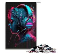 Puzzle 1000 pièces pour Adultes Musique Live néon à Faire soi même pour Noël pour Adolescents de 14 Ans 75 x 50 cm