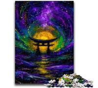 Puzzle 1000 pièces pour Adultes Mystérieux Torii Gate Staycation Kill Time avec pièces entièrement emboîtables de Formes aléatoires 50x75cm