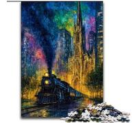 Puzzle 1000 pièces pour Adultes Mystery Train, Jouets éducatifs et éducatifs, Cadeaux d'anniversaire Uniques pour Les 14 Ans et Plus (Taille 26x38cm)