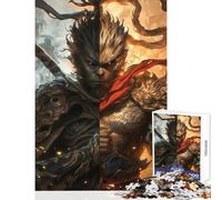 Puzzle 1000 pièces pour Adultes Mythe Noir Wukong Jeu éducatif pour Un Anniversaire Jeu Relaxant Collection d'artistes Beaux-Arts Format 50x75cm