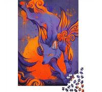 Puzzle 1000 pièces pour Adultes, Mythical Fox Spirit with Fiery Aura