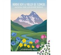 Puzzle 1000 pièces pour Adultes, Nanda Devi Valley of Flowers Poster