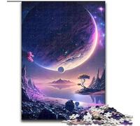 Puzzle 1000 pièces pour Adultes, Nature Galactique Violette, en Bois, pour Adolescents et Famille - Jeu de réflexion à Faire soi-même, 1000 pièces(50x75cm)