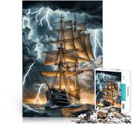 Puzzle 1000 pièces pour Adultes Naviguer à Travers la tempête Jeux éducatifs Décoration d'intérieur Idées Cadeaux 75x50cm