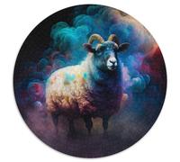 Puzzle 1000 pièces pour Adultes Nébuleuse des Moutons Puzzle Rond 1000 pièces Cadeaux Activité éducative pour Les compétences cognitives Amélioration des compétences cognitives 67,5 x 67,5 cm