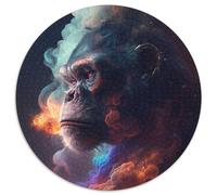 Puzzle 1000 pièces pour Adultes Nébuleuse des Singes Puzzle Rond 1000 pièces Cadeaux Activité éducative pour Les compétences cognitives Amélioration des compétences cognitives 67,5 x 67,5 cm