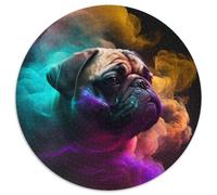 Puzzle 1000 pièces pour Adultes Nébuleuse du Carlin Puzzle Rond 1000 pièces pour Les fêtes et décoration d'intérieur 67,5 x 67,5 cm