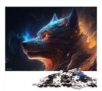 Puzzle 1000 Pièces pour Adultes - Nébuleuse Loup en Bois pour Décoration de La Maison (Taille 50x75cm)