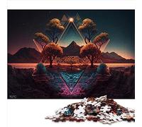 Puzzle 1000 pièces pour Adultes néon-3D-nature-géométrie 100% Carton recyclé Staycation Kill Time 26x38cm