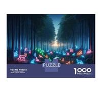 Puzzle 1000 Pièces pour Adultes Neon Forest Animals Puzzles pour Adultes - Décoration Murale - Niveau De Difficulté : Difficile, Très Difficile Et Stimulant 70x50cm/1000pcs