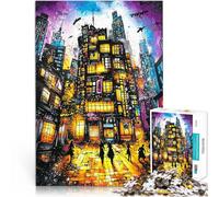 Puzzle 1000 pièces pour Adultes Neon Metropolis 鈥2 Paysage Nocturne Urbain surréaliste Jeu Pratique Jeu de défi Unique 52x38cm
