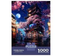 Puzzle 1000 Pièces pour Adultes Neon Tokyo Sakura Store Puzzle Casse-tête Difficile, Idéal comme Cadeau pour Toute La Famille 38x26cm/1000pcs