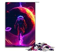 Puzzle 1000 pièces pour Adultes Néon Vol Astronomie Puzzles pour Adultes Puzzle en Bois Jeu Stimulant 75x50cm
