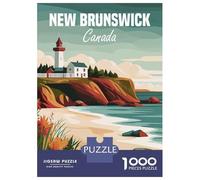 Puzzle 1000 Pièces pour Adultes New Brunswick Lighthouse Casse-tête pour Adultes - Décoration Parfaite - Cadeaux d'anniversaire Et Cadeaux Uniques 70x50cm/1000pcs