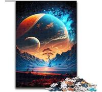Puzzle 1000 pièces pour Adultes, New Earth Universe Cosmos, en Bois, idéal pour la décoration de la Maison ou du Bureau, idéal comme Cadeau de Noël(50x75cm)
