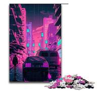 Puzzle 1000 pièces pour Adultes New York City Neon Puzzle Jeu Pratique Décoration d'intérieur Unique et Cadeaux 75x50cm
