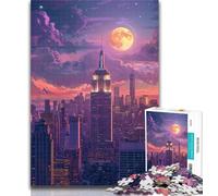 Puzzle 1000 pièces pour Adultes New York Cityscape 1000 pièces pour Adultes, Jeu éducatif pour Anniversaire, Noël pour et 14 Ans 50x75cm