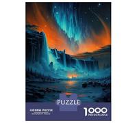 Puzzle 1000 Pièces pour Adultes Niagara Falls Orange Sky Puzzles pour Adultes, Jeu De Réflexion Difficile, Cadeau Unique pour Un Anniversaire Ou Noël 70x50cm/1000pcs