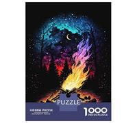 Puzzle 1000 Pièces pour Adultes Nice Galaxy Campfire Puzzle pour Adultes Jeux Relaxants Analyse Et Logique, Idéal comme Cadeau pour Toute La Famille 52x38cm/1000pcs