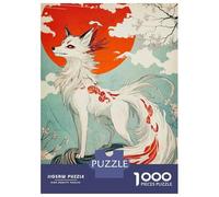 Puzzle 1000 Pièces pour Adultes Nine-Tailed Fox Markings Puzzle pour Adultes Jeux Relaxants Analyse Et Logique, Idéal comme Cadeau pour Toute La Famille 52x38cm/1000pcs