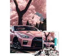 Puzzle 1000 pièces pour Adultes Nissan S Silvia Sakura Puzzle de 1000 pièces décoration intérieure Jouet Motif à Assembler Divertissement en Famille et soirée Jeux (50x75cm)