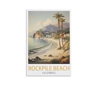 Puzzle 1000 pièces pour Adultes - Noël, Plage de rochers en Californie, Puzzle Stimulant, pour Les Amis et la Famille, décoration pour la Maison, 52 x 38 cm