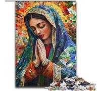 Puzzle 1000 pièces pour Adultes Notre-Dame de Guadalupe en prière, Casse-tête éducatif, décoration Artistique pour la Maison et Le Bureau, 14 Ans et Plus, 50x75cm