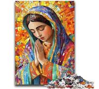 Puzzle 1000 pièces pour Adultes Notre-Dame de Guadalupe en prière Jeu éducatif Familial Offrez des Cadeaux pour Toute la Famille à partir de 14 Ans 26x38cm