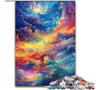 Puzzle 1000 pièces pour Adultes Nuage Arc-en-Ciel, Jeu Stimulant et éducatif en Famille pour Anniversaire et Noël 26x38cm